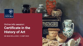 Certificate in the History of Art  Online information webinar [upl. by Ellenehs83]