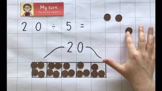 Year 3 Maths Dividing using bar models [upl. by Rossy]