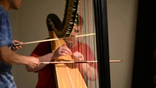 20130523 1944 Bowing on Harp Extended Technique [upl. by Adyahs]