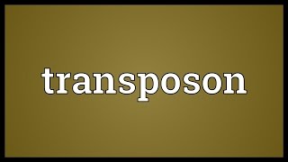 Transposon Meaning [upl. by Seidel]