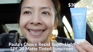 Paulas Choice RESIST Super Light Daily Wrinkle Defense SPF 30 Review  Tiana Le [upl. by Iccir]