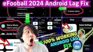 How To Fix Lag In eFootball 2024 Android  14gb RAM  eFootball 2024 graphics config [upl. by Grinnell]