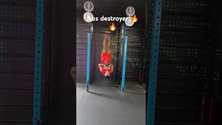 abs destroyer toe hanging weighted abs workout gym gymmotivation abs toehold toe motivation [upl. by Sigrid]