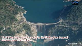 Bhakra Nangal Dam  Himachal Pradesh  Google Earth [upl. by Rosaline54]