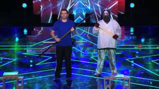 Dustins Dojo Comedy Karate Act Defends Golden Buzzer Save Americas Got Talent 2014 [upl. by Nabatse]