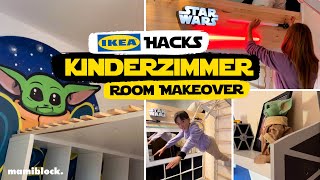 KINDERZIMMER Room Makeover ✨ IKEA Hacks amp DIYs  Star Wars  mamiblock [upl. by Ursulina335]