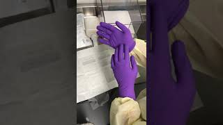 Donning sterile gloves prior to compounding [upl. by Rika]