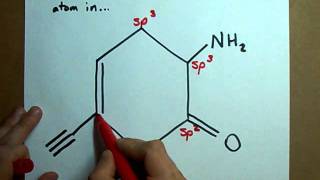 What is the hybridization of each atom in this molecule [upl. by Haduhey]