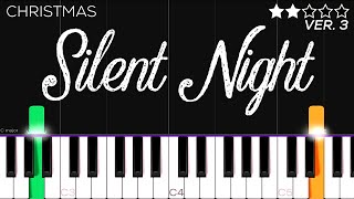 Christmas  Silent Night  EASY Piano Tutorial [upl. by Leihcim811]