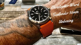 Christopher ward c63 Sealander 36mm Unboxing [upl. by Shuler]