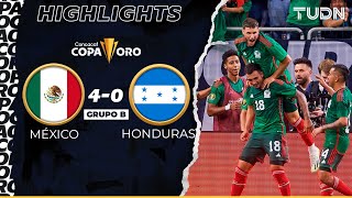 Resumen y goles  México 40 Honduras  Copa Oro 2023  TUDN [upl. by Bork]