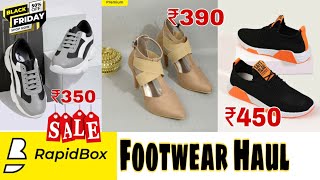 Rapidbox Haul amp ReviewRapidbox Footwear Haul Rapid Box Indian Appby styledstock [upl. by Nedap]