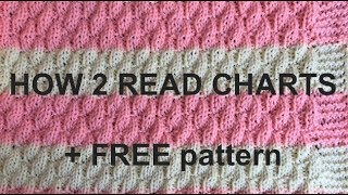 Learn How To Read Knitting Charts Plus Pattern For Blanket 4 Beginners [upl. by Geis46]