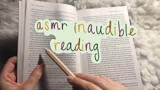 ASMR Inaudible Reading super tingly 🤩  word tracing mouth sounds page turning [upl. by Alic824]