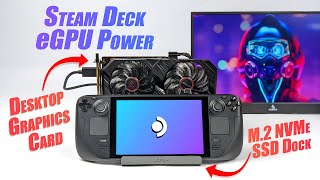 We Added An eGPU To The Steam Deck Faster Graphics For The Deck HandsOn Testing [upl. by Ynohtona822]