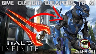 Give Custom Weapons To AI  Halo Infinite Forge Tutorial [upl. by Asi]