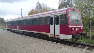 HANS – Hanseatische Eisenbahn – NE 81Triebwagen in Mirow und Neustrelitz [upl. by Schreibman]