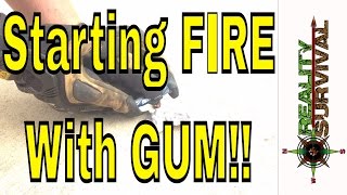 How To Start A Fire With Chewing Gum Wrapper amp A Battery [upl. by Otokam]