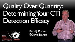 Quality Over Quantity Determining Your CTI Detection Efficacy  SANS CTI Summit 2019 [upl. by Jay]