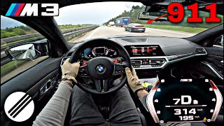 BMW M3 G80 XDrive 720HP STAGE 1 INFINITAS TEST DRIVE ON GERMAN AUTOBAHN🏎 [upl. by Kcirrez]