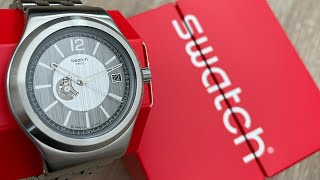 Swatch Mouvement De Curiosite Automatic Watch YIS433G Unboxing UnboxWatches [upl. by Lammaj]