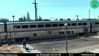 The OnTime California Zephyr Train 6 Arriving amp Departing At Roseville California On 09032024 [upl. by Tivad]