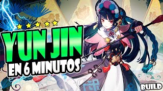 YUN JIN BUILD EN 6 MINUTOS 🔥💙  Guía build Yunjin  Genshin Impact [upl. by Ahto882]