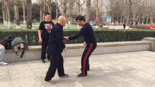 Master Wang Deli and student of Yin Jin quotWu Hua Paoquot 5 flowers cannon sparring form [upl. by Yl]