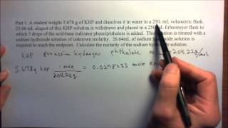 Titration of an unknown acid with a standardized Sodium Hydroxide solution [upl. by Lyret243]