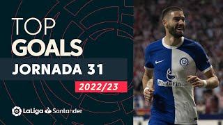 Todos los goles de la Jornada 31 de LaLiga Santander 20222023 [upl. by Salomi]