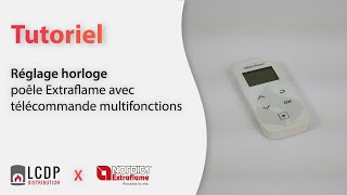 Réglage horloge poêle Extraflame avec télécommande multifonctions [upl. by Brag211]