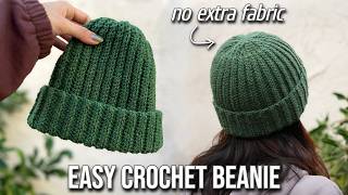 Easy Crochet Ribbed Beanie Tutorial for Beginners [upl. by Kathie]