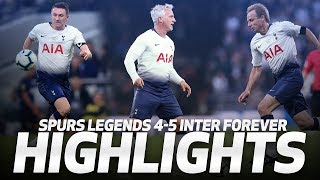 GOALS GALORE AT SPURS NEW STADIUM  HIGHLIGHTS  SPURS LEGENDS 45 INTER FOREVER [upl. by Rosenquist902]