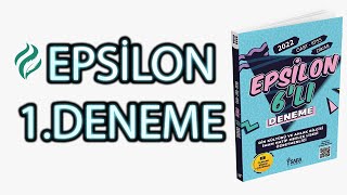 EPSİLON 1 DENEME ÇÖZÜM ANALİZİ [upl. by Sadirah]