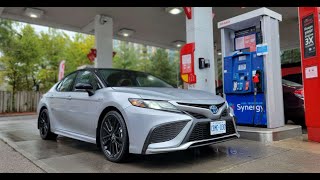 2022 Toyota Camry Hybrid  Fuel Economy MPG Review  Fill Up Costs [upl. by Ellenuahs]