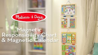 Melissa amp Doug My Magnetic Daily Calendar amp Magnetic Responsibility Chart [upl. by Bor824]