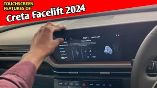 Hyundai Creta facelift sx Infotainment Touchscreen Explained in depth 👌 1000th of Features [upl. by Llyrrad647]