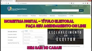 Agendamento Biometria Eleitoral On Line Como Fazer  Utilidade Pública [upl. by Keeler]