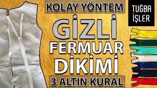 Gizli Fermuar Dikimi ve Teknikleri  Elbiseye Kolay Fermuar Takma Yöntemi KENDİN YAP  Tuğba İşler [upl. by Ralyt]