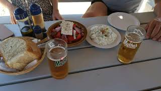 Blue Boat Beach Bar Georgioupolis Crete [upl. by Connett]