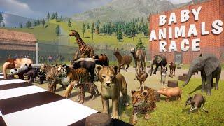 50 Baby Animals Race in Planet Zoo included Baby Elephant Mammoth Giraffe Ostrich Lion amp Panda [upl. by Akiria410]