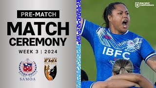 Pacific Championship 2024  Fetu Samoa v Fiji Bulikula  PreMatch Ceremony [upl. by Ahseiuqal182]