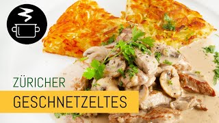 Feines Züricher Geschnetzeltes mit Kartoffelrösti und Champignons [upl. by Kean]