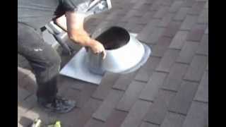 How to Install a Chimney Pipe Roof Flashing [upl. by Smiga]