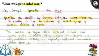 What was genocidal war IV  Key Concept Genocide Genocidal was started by Germans drsing the [upl. by Kumar402]