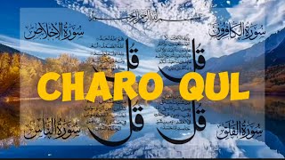 Charo Qul sharif  learn 4 qul  4 qul beautiful recitation  qul sharif Ki Tilawat in soft voicefy [upl. by Ainoloppa467]