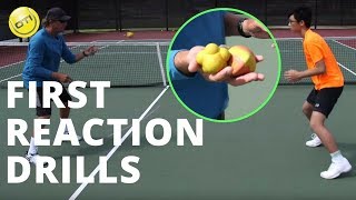 Tennis Tip First Reaction Drills [upl. by Frechette872]