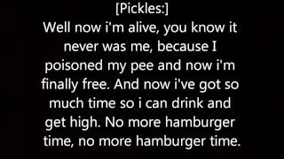 Metalocalypse  Dethklok  No More Hamburger Time Lyrics [upl. by Ettenwahs]