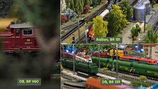 Modelleisenbahn Spur N Fahrvideo mit verschiedene Baureihen [upl. by Derfliw]