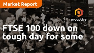 FTSE 100 down on tough day for some  Market Report [upl. by Lesirg890]